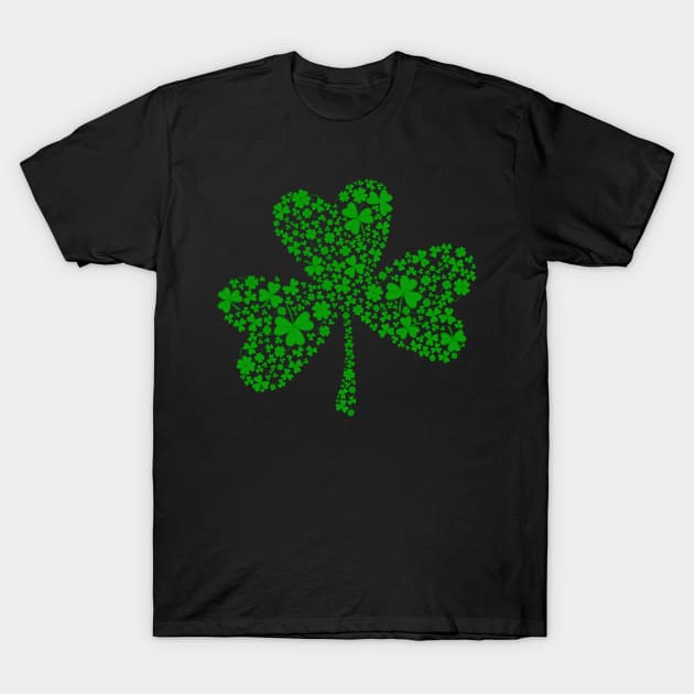 Irish St Patrick Shamrock Green Clover for Ireland Lover and Fans T-Shirt by Mewzeek_T